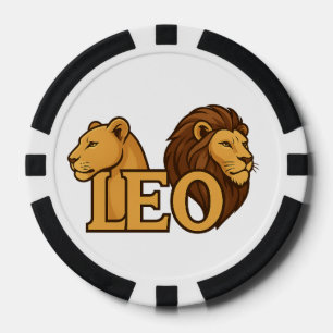 Lot De Jeton De Poker Lion majestueux et lioness Fusion - Bold Wildlife