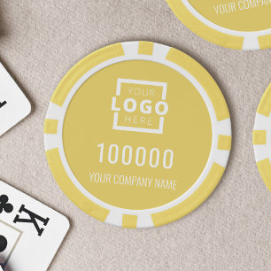 Lot De Jeton De Poker Logo d'entreprise jaune