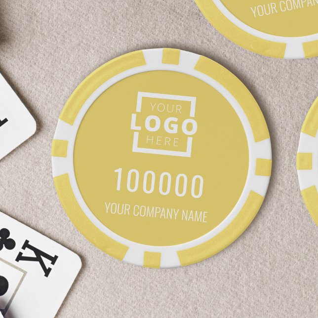 Lot De Jeton De Poker Logo d'entreprise jaune (Créateur téléchargé)