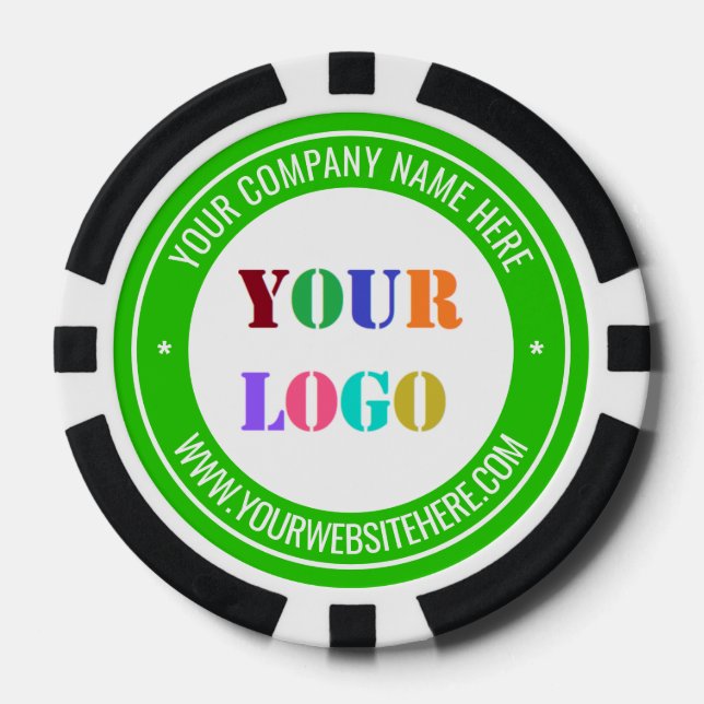 Lot De Jeton De Poker Logo d'entreprise personnalisé Chips de poker text (Recto)