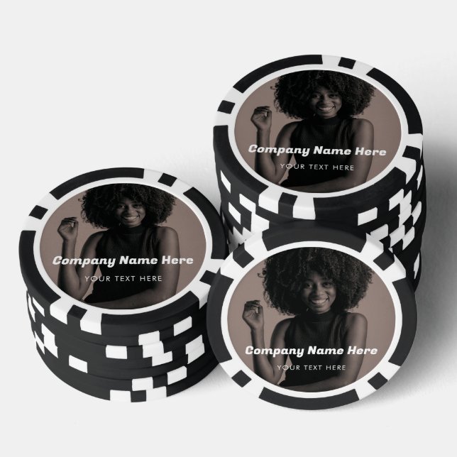 Lot De Jeton De Poker Logo d'entreprise Photo Société promotionnelle Ent (Empiler)