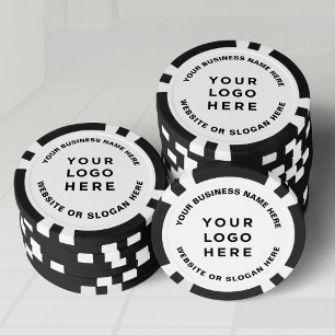Lot De Jeton De Poker Logo et texte d'entreprise Simple Professionnel
