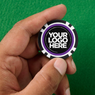 Lot De Jeton De Poker Logo personnalisé et Cool de texte violet