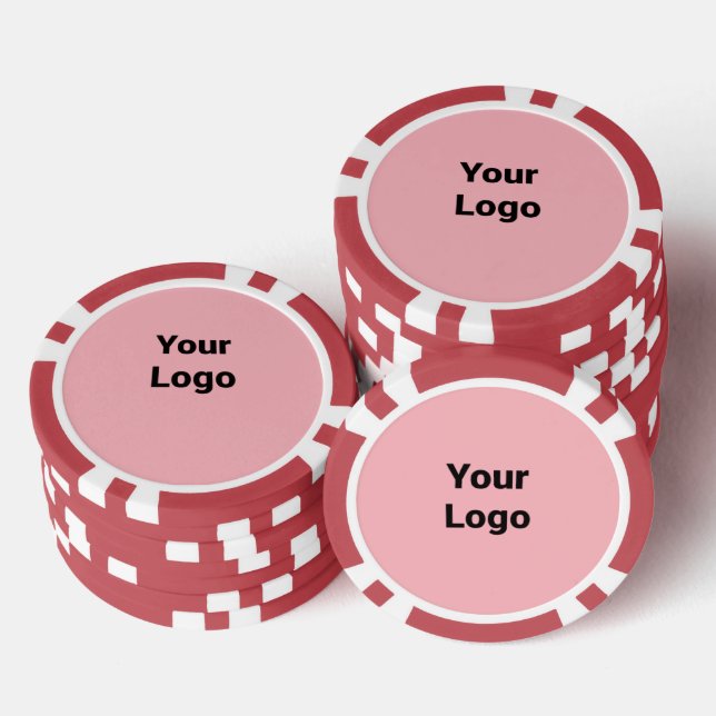 Lot De Jeton De Poker Logo personnalisé simple et élégant ici société (Empiler)