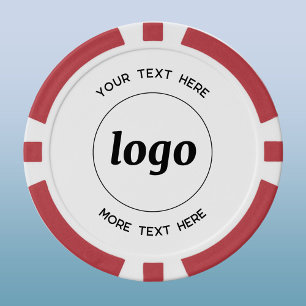 Lot De Jeton De Poker Logo simple et promotion de l'entreprise textuelle