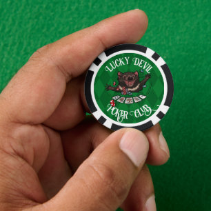 Lot De Jeton De Poker Lucky Devil Poker Club Funny Tasmanian Devil Art