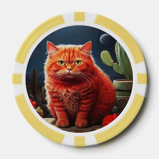 Lot De Jeton De Poker Lucky Poker Chips for Cat Lovers (Recto)