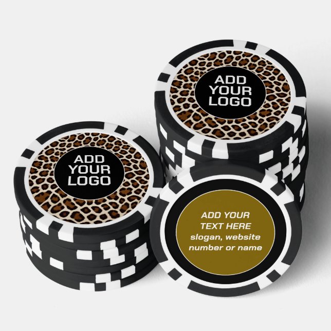 Lot De Jeton De Poker Luxury Popular White Leopard Elegant Collection (Empiler)