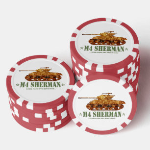 Lot De Jeton De Poker M4 Sherman Deux 2ÈME GUERRE MONDIALE américains à