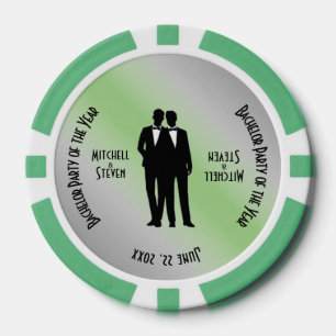 Lot De Jeton De Poker M. & M. Bachelor Party Green