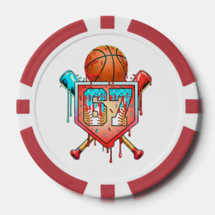 Lot De Jeton De Poker Maillot de baseball basketball numéro 67 Drip Spor