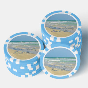 Lot De Jeton De Poker Maison de plage magnifique Fête côtière personnali