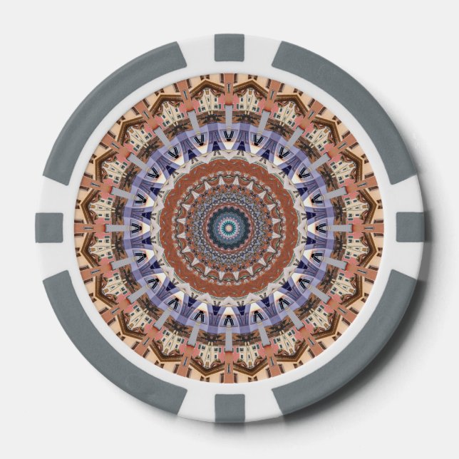 Lot De Jeton De Poker Mandala Architectural (Recto)