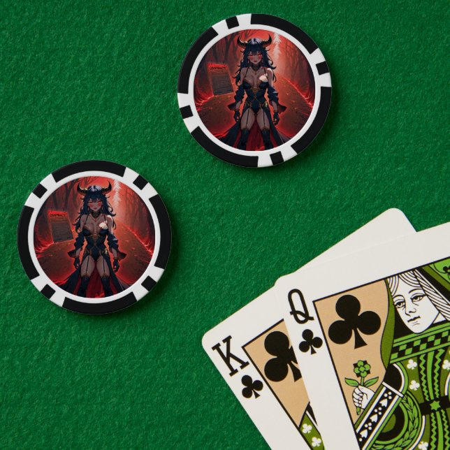 Lot De Jeton De Poker Manifestation avec contact à Crossroads, Anime Dem (Table de poker (double))