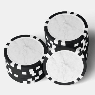 Lot De Jeton De Poker Marbre Blanc
