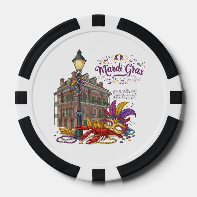 Lot De Jeton De Poker Mardi Gras (Recto)