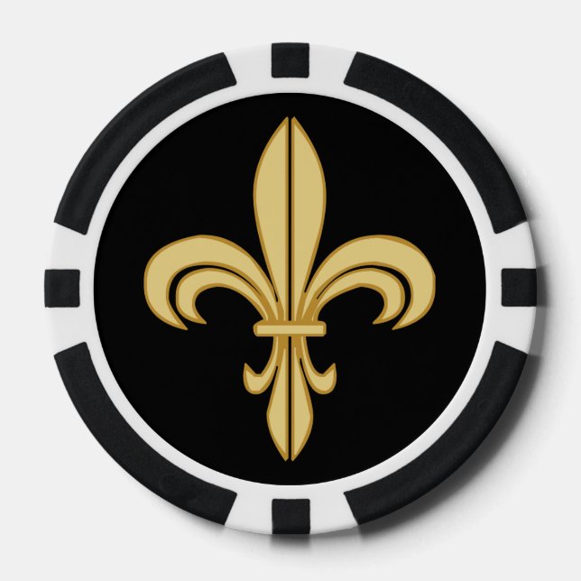 Lot De Jeton De Poker Mardi Gras Fleur De Lis (Recto)