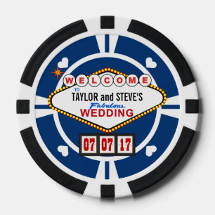 Lot De Jeton De Poker Mariage Favor Vegas Casino Chips de Poker