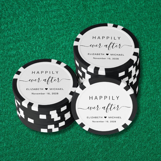 Lot De Jeton De Poker Mariage heureux pour toujours (Créateur téléchargé)