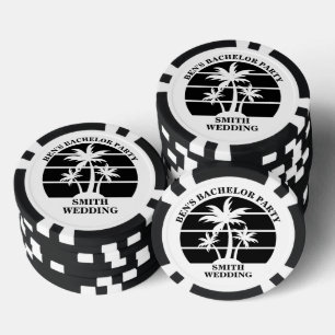 Lot De Jeton De Poker Mariage sur l'île de célibataire de plage Personna