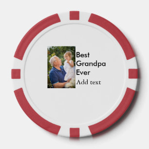 Lot De Jeton De Poker Meilleur grand-père jamais ajouter photo nom class