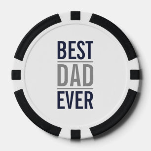 Lot De Jeton De Poker Meilleur papa jamais   Minimaliste moderne