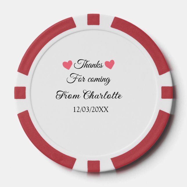 Lot De Jeton De Poker merci de venir ajouter un message texte (Recto)