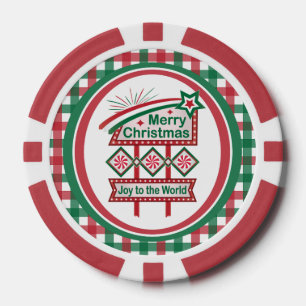 Lot De Jeton De Poker Merry Christmas Retro Marquee - Joy to the World