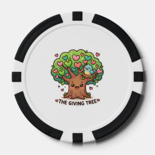 Lot De Jeton De Poker Mignon Kawaii L'Arbre Généreux Cœur Feuilles Genti