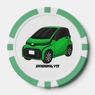 Lot De Jeton De Poker Mignonne micro-voiture verte