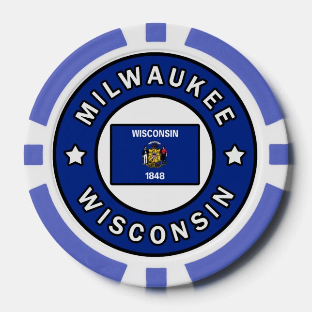 Lot De Jeton De Poker Milwaukee Wisconsin (Recto)