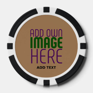 LOT DE JETON DE POKER MODÈLE DE TEXTE D'IMAGE BROWN SIMPLE MODERNE