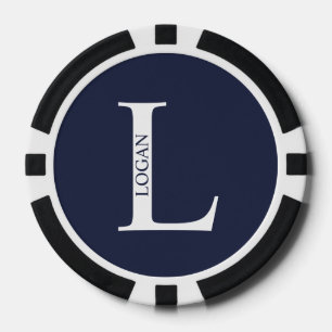 Lot De Jeton De Poker Monogramme et nom personnalisés