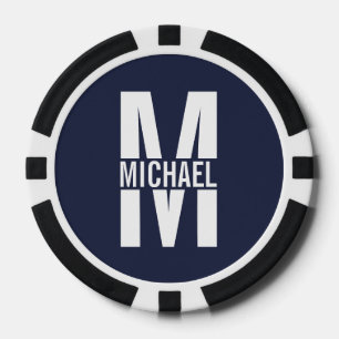 Lot De Jeton De Poker Monogramme personnalisé et Porte - clé de nom