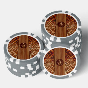 Lot De Jeton De Poker Motif bois