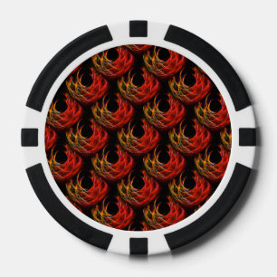 Lot De Jeton De Poker Motif d'art abstrait élégant bohème moderne mignon