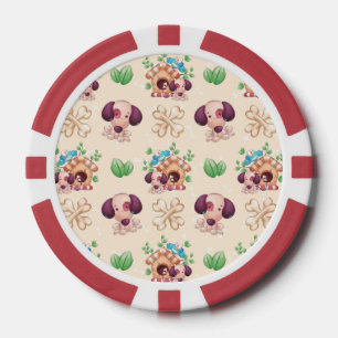 Lot De Jeton De Poker Motif de chien adorable 