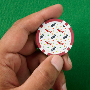 Lot De Jeton De Poker Motif Des Berries, Berry, Blueberry, Fruit