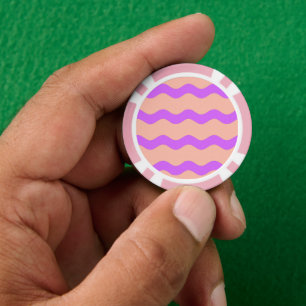 Lot De Jeton De Poker Motif des vagues rose et violet