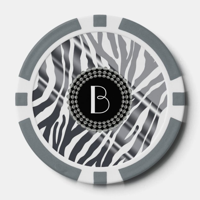 Lot De Jeton De Poker Motif et monogramme poster de animal Zebra (Recto)