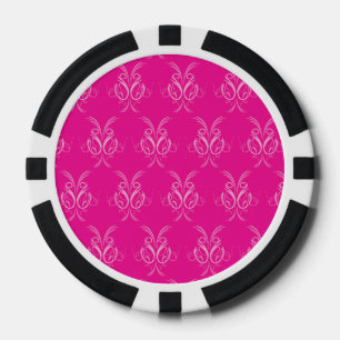 Lot De Jeton De Poker Motif orange rose chaud