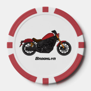 Lot De Jeton De Poker moto de style croiseur cool
