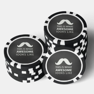 Lot De Jeton De Poker Moustache Incroyable