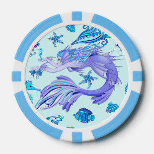 Lot De Jeton De Poker Mystic Fairy Purple Créature Carreaux en céramique