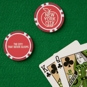 Lot De Jeton De Poker New York City Modern Big Apple Red