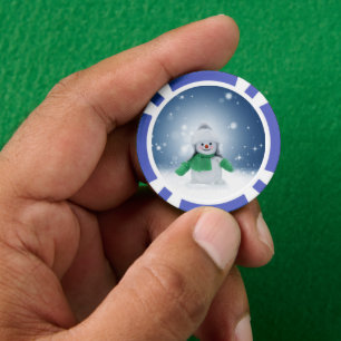 Lot De Jeton De Poker Noël bonhomme de neige SlipperyJoe foulard vert m