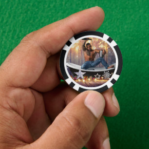 Lot De Jeton De Poker Noël SlipperyJoe en or argent étoiles lumières hum