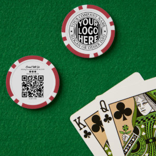 Lot De Jeton De Poker Nom d'entreprise minimal et logo de marque personn