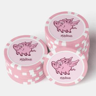 Lot De Jeton De Poker Noms personnalisés pour cochons volants