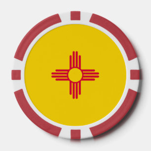 Lot De Jeton De Poker Nouveau-Mexique État Drapeau